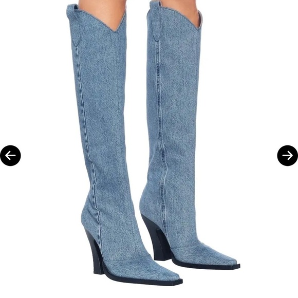 Tom Ford Shoes - New Tom Ford Denim Cowboy Knee-High Boots Size 37